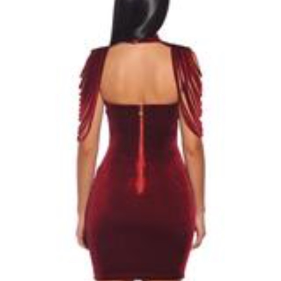 Stretch Velvet Strapless BodyCon Dress - Picture 3 of 7